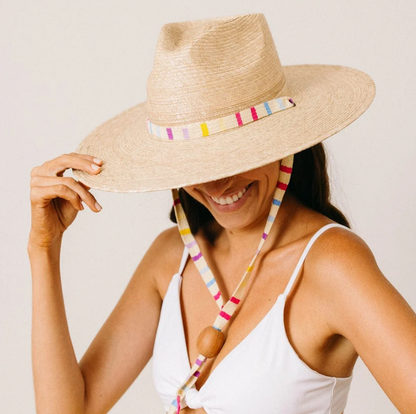 Hat Strap in Pastel Stripe Hair Accessories in at Wrapsody