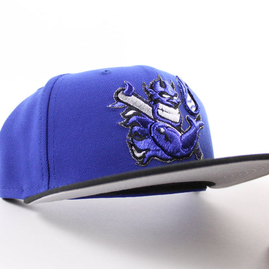 Hellrazors (Blue Devils) New Era 59Fifty Fitted Hat (Majestic Blue Black Gray Under Brim)