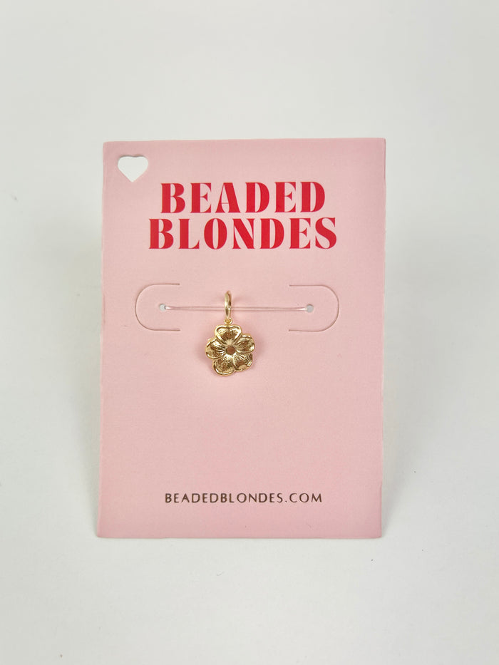 Interchangeable Gold Flower Charm Necklaces in at Wrapsody