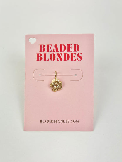 Interchangeable Gold Flower Charm Necklaces in at Wrapsody