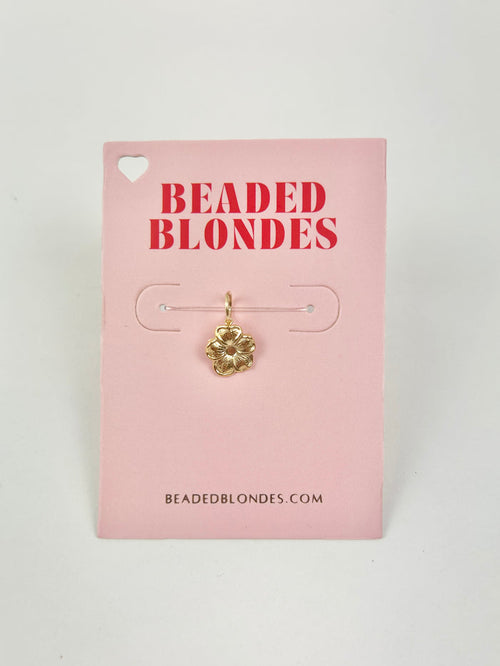 Interchangeable Gold Flower Charm Necklaces in at Wrapsody