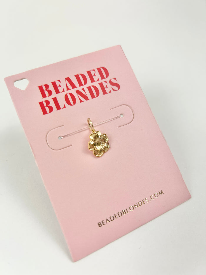 Interchangeable Gold Flower Charm Necklaces in at Wrapsody