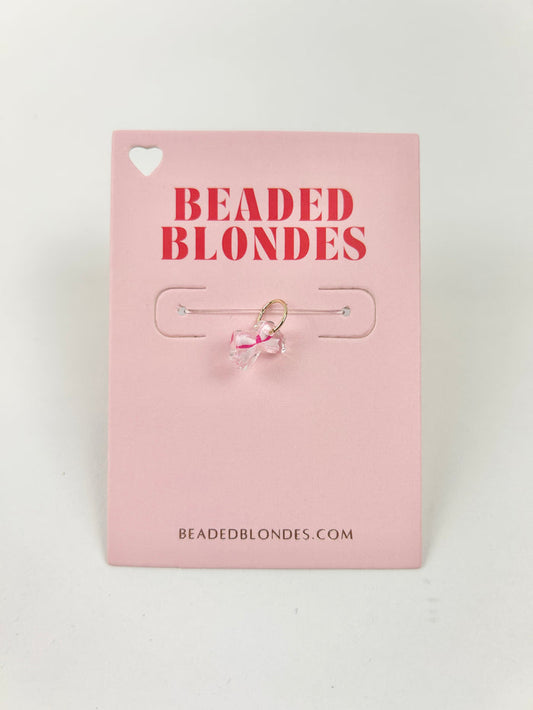 Interchangeable Pink Bow Charm Necklaces in at Wrapsody