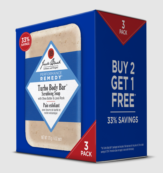 Jack Black Turbo Scrubbing Body Bar Soap 3 Pack Bath & Body in at Wrapsody