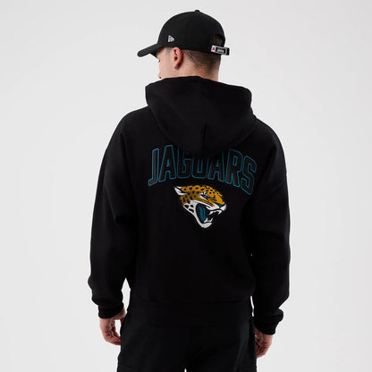 The Male model is wearing Jacksonville Jaguars NFL International Series Games Black Full Zip Hoodie 2