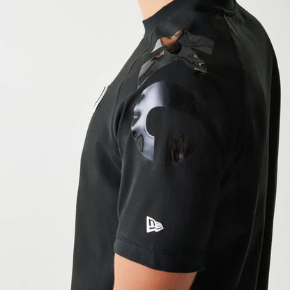 The Male model is wearing Kansas City Chiefs NFL 3RD Down Black T-Shirt 5