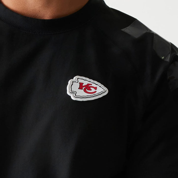 The Male model is wearing Kansas City Chiefs NFL 3RD Down Black T-Shirt 6