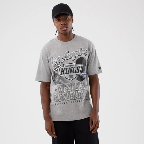 The Male model is wearing LA Kings NHL Sport Classic Grey T-Shirt 1