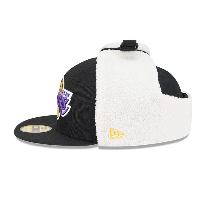 This is a LA Lakers NBA Classic Black Dogear 59FIFTY Fitted Cap 6