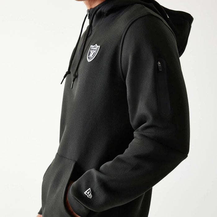 The Male model is wearing Las Vegas Raiders NFL 3RD Down Black Pullover Hoodie 5