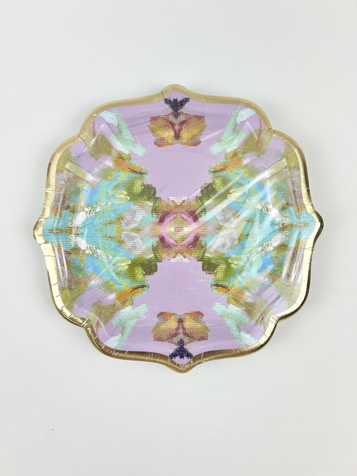 Laura Park Stained Glass Lavender Cocktail Plates Set of 10 Tabletop in at Wrapsody