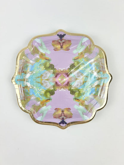Laura Park Stained Glass Lavender Cocktail Plates Set of 10 Tabletop in at Wrapsody