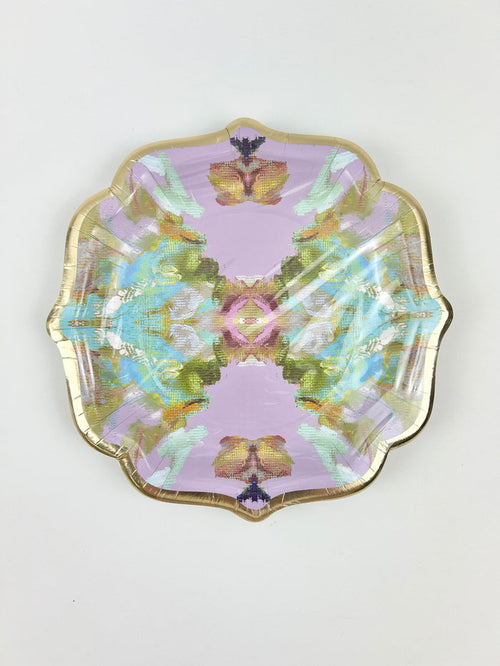 Laura Park Stained Glass Lavender Cocktail Plates Set of 10 Tabletop in at Wrapsody