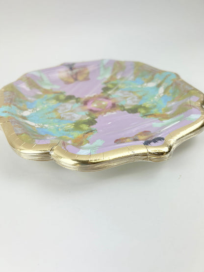 Laura Park Stained Glass Lavender Cocktail Plates Set of 10 Tabletop in at Wrapsody