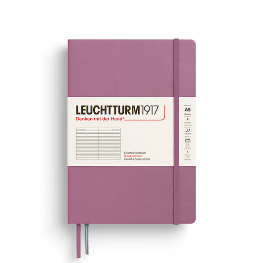Leuchtturm Hardcover Lined Journal - A5, Dusty Rose