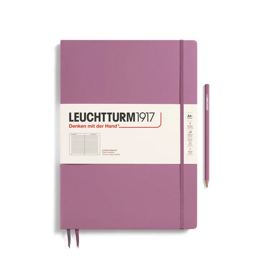 LEUCHTTURM1917 Master Slim Hardcover Ruled Notebook - A4+, Dusty Rose