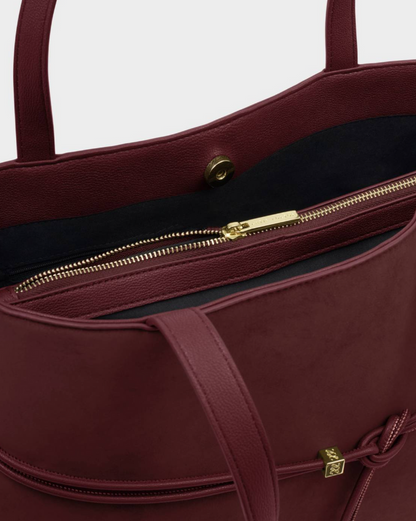 Lori Tote Bag in Bitter Burgundy Totes in at Wrapsody