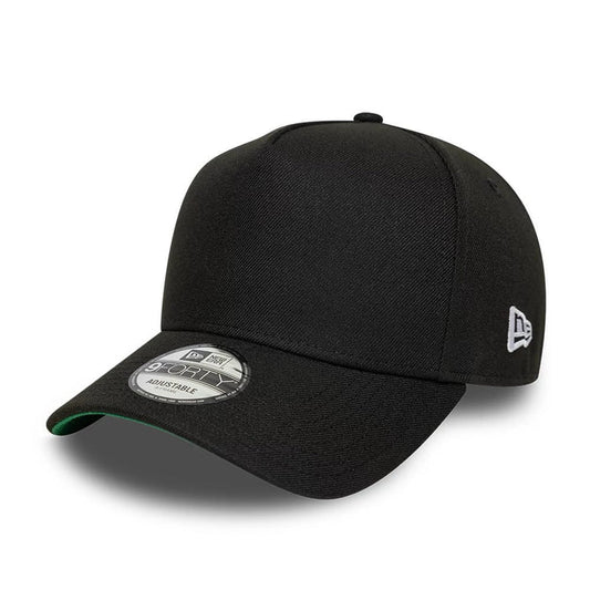 This is a  New Era Black 9FORTY A-Frame Adjustable Cap 1