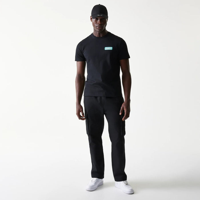 The Male model is wearing New Era Classic Black T-Shirt 8
