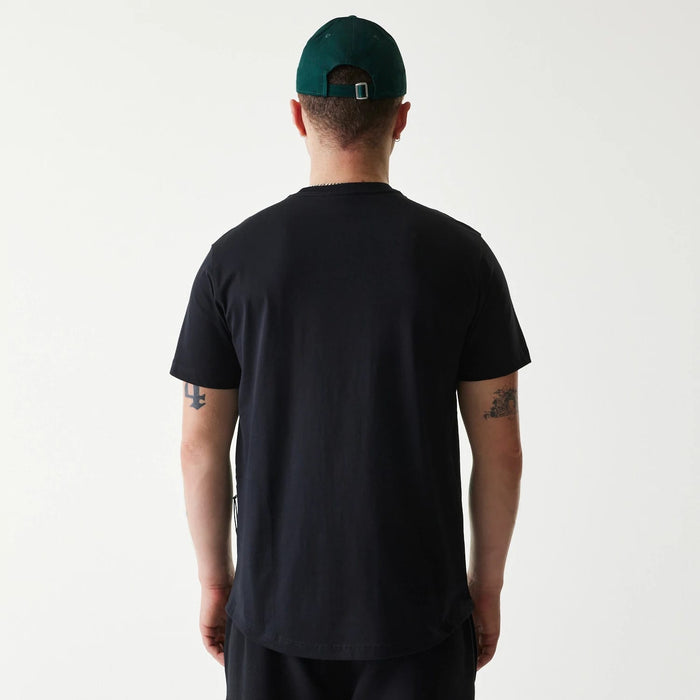 The Male model is wearing New Era Outdoor Earth Day Black T-Shirt 2