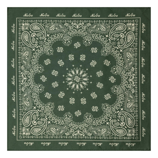 This is a New Era Paisley Dark Green Bandana 1
