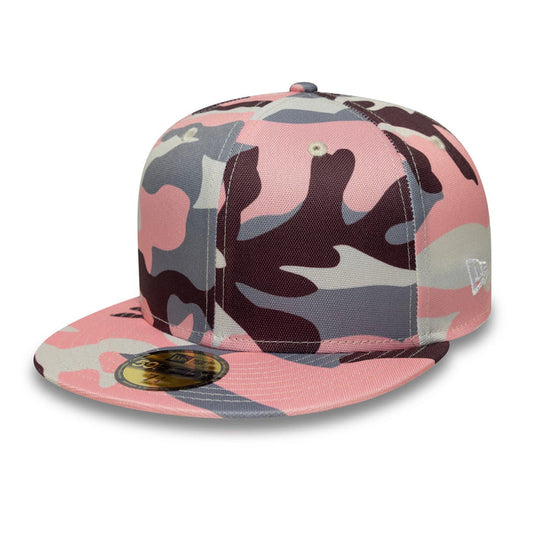 This is a New Era Pink Camo 59FIFTY Fitted Cap 1