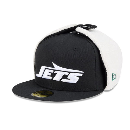 This is a New York Jets NFL Classic Black Dogear 59FIFTY Fitted Cap 1
