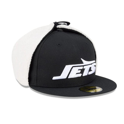 This is a New York Jets NFL Classic Black Dogear 59FIFTY Fitted Cap 4