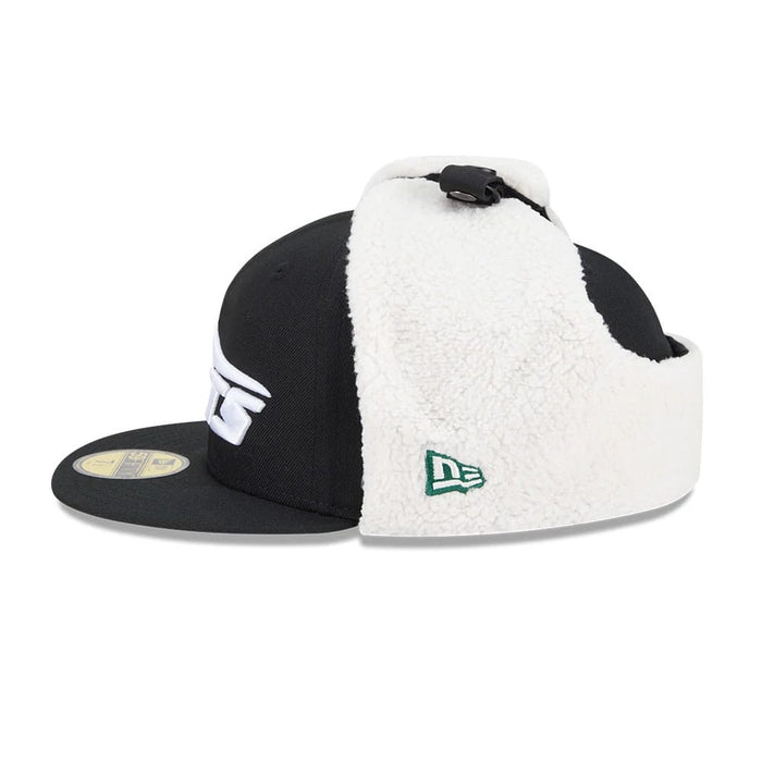 This is a New York Jets NFL Classic Black Dogear 59FIFTY Fitted Cap 6