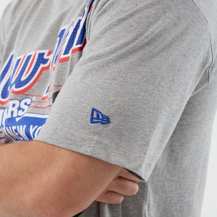 The Male model is wearing New York Rangers NHL Sport Classic Grey T-Shirt 4