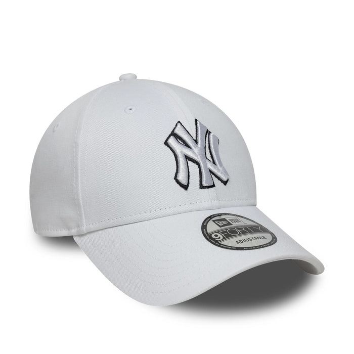 This is a New York Yankees MLB Outline White 9FORTY Adjustable Cap 3