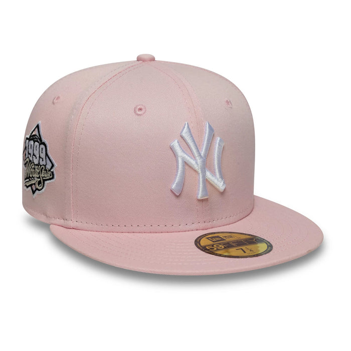 This is a New York Yankees MLB World Series Pink 59FIFTY Fitted Cap 1