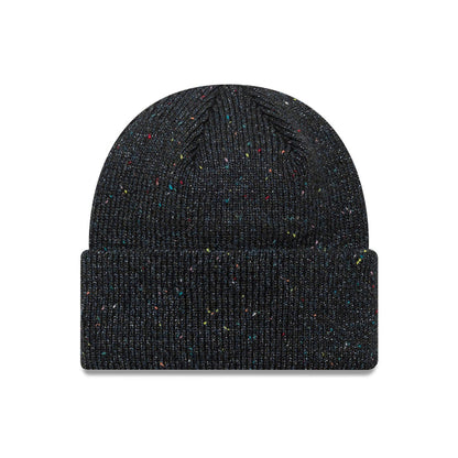 This is a New York Yankees Womens MLB Glitter Black Cuff Knit Beanie Hat 2