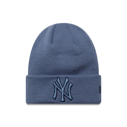 This is a New York Yankees Youth MLB League Essential Dark Blue Cuff Knit Beanie Hat 1