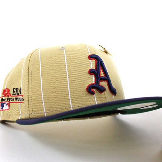 Philadelphia Athletics New Era 59Fifty Fitted Hat (59FIFTY DAY - Vegas Gold Pinstripe)