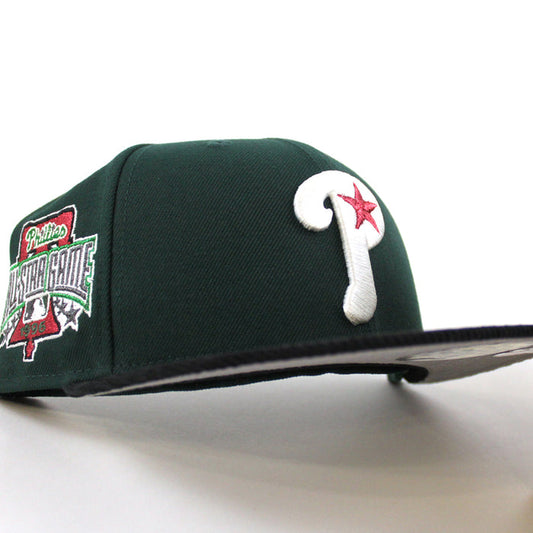 Philadelphia Phillies 1996 ALL STAR GAME 59Fifty New Era Fitted Hat (Dark Green Corduroy Gray Under Brim)