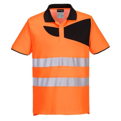 Portwest pw2 hi vis polo shirt short sleeved viz ris 3279 -pw212