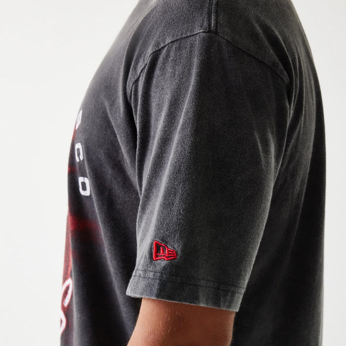The Male model is wearing San Francisco 49ers NFL Sport Night Black T-Shirt 5