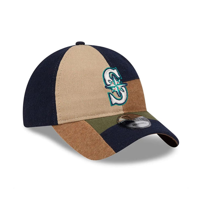 This is a Seattle Mariners MLB Patchwork Open Brown 9TWENTY Adjustable Cap 4
