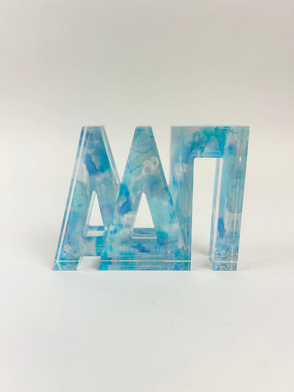 Sorority Acrylic Letter Block Greek in Alpha Delta Pi at Wrapsody