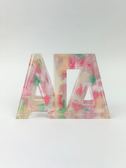 Sorority Acrylic Letter Block Greek in Alpha Gamma Delta at Wrapsody