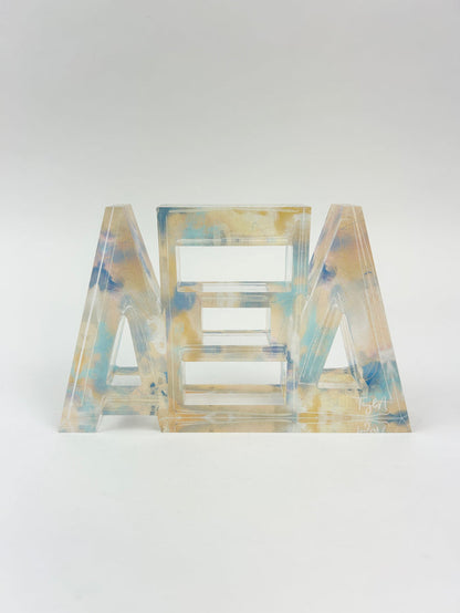 Sorority Acrylic Letter Block Greek in Alpha Xi Delta at Wrapsody