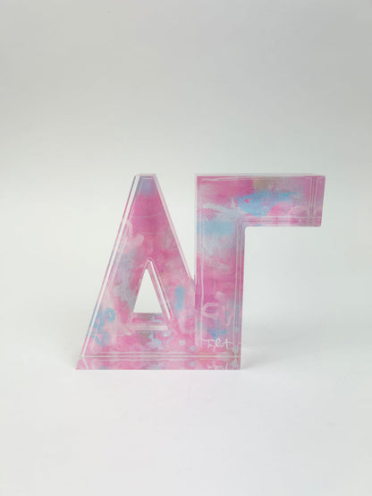 Sorority Acrylic Letter Block Greek in Delta Gamma at Wrapsody