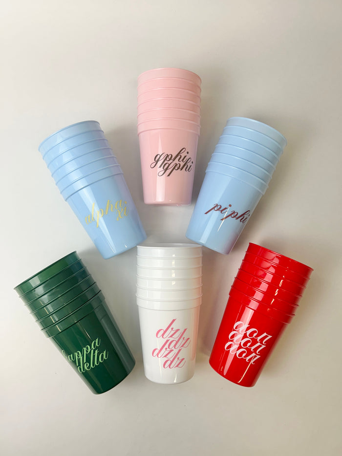 Sorority Cup Set of 6 Greek in at Wrapsody