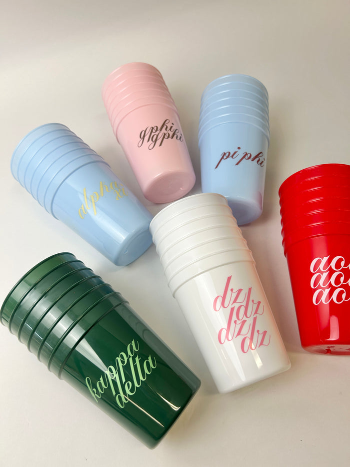 Sorority Cup Set of 6 Greek in at Wrapsody
