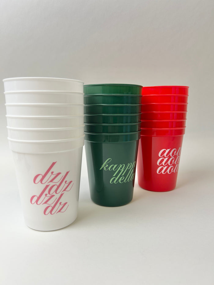Sorority Cup Set of 6 Greek in at Wrapsody