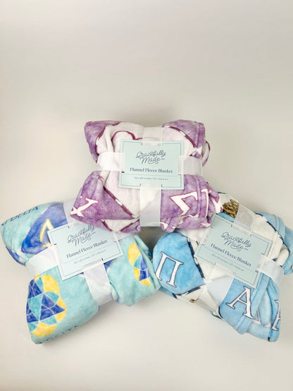 Sorority Flannel Fleece Blanket Greek in at Wrapsody