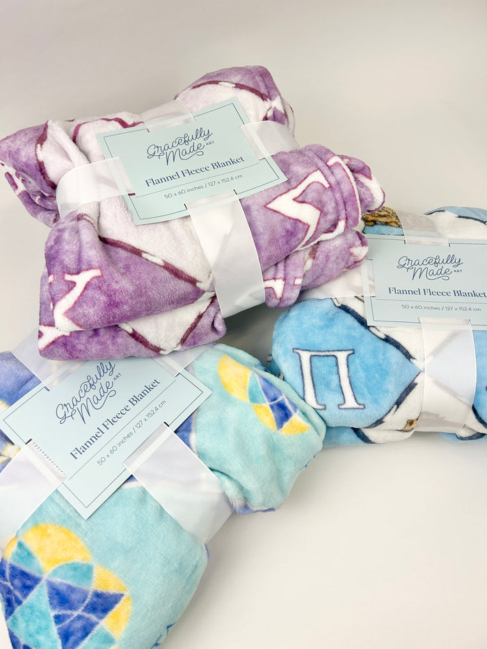 Sorority Flannel Fleece Blanket Greek in at Wrapsody