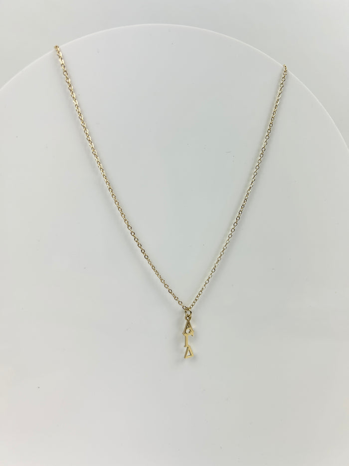 Sorority Lavaliere Necklace Greek in at Wrapsody