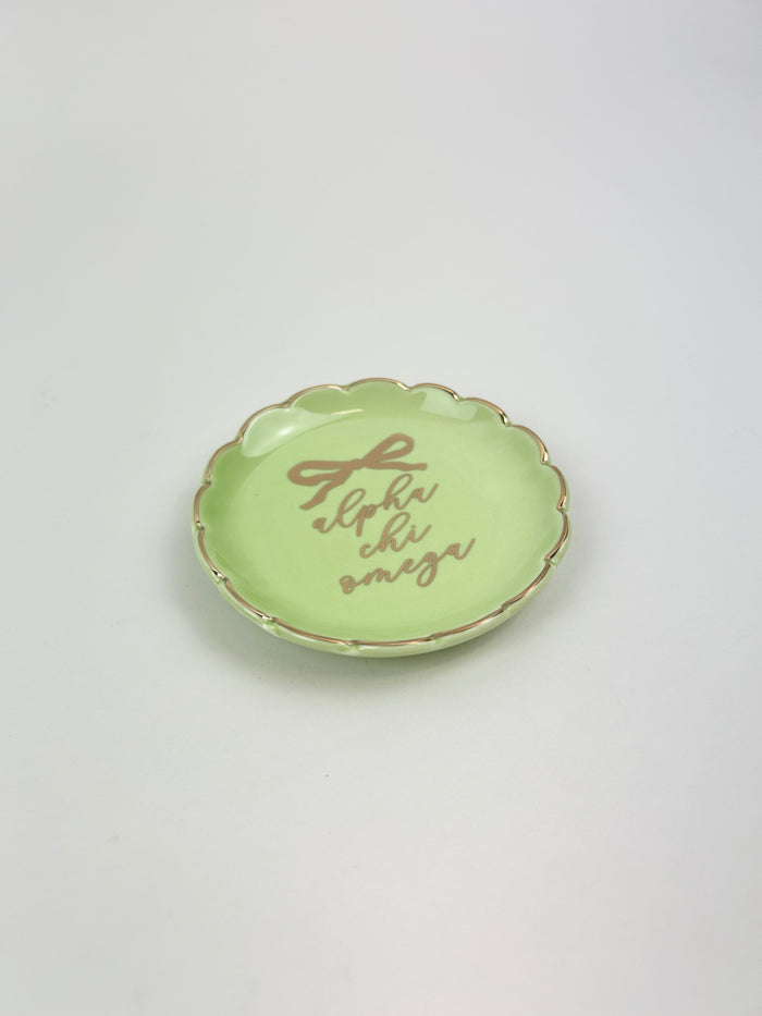 Sorority Round Trinket Dish Greek in at Wrapsody